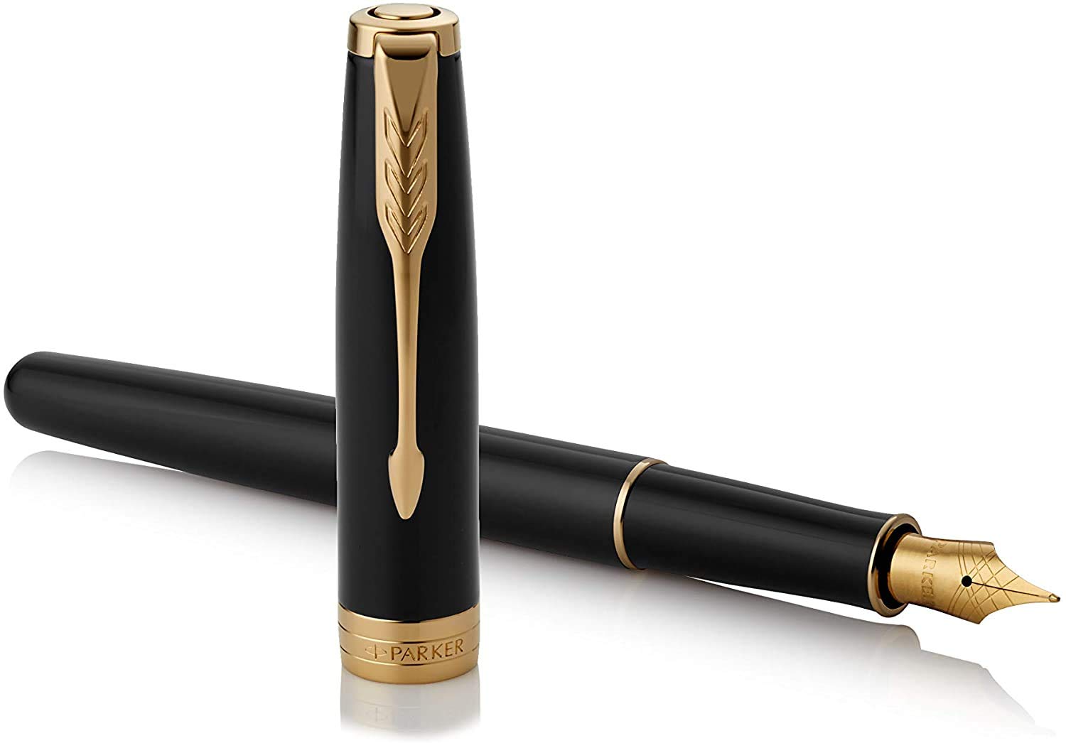 PARKER 万年筆 ブラック ゴールドトリム Amazon | Parker Sonnet 万年筆ギフトセット | 光沢ブラックゴールド